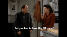 5. You Actually Crave Healthy Food. GIF - Seinfeld Big Salad GIFs