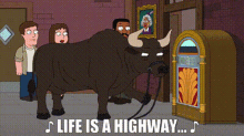 Family Guy Bull GIF - Family Guy Bull Life Is A Highway GIFs