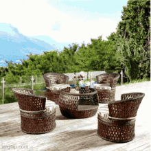 Cafe Tables And Chairs Hotel Furniture GIF - Cafe Tables And Chairs Hotel Furniture Custom Rattan Furniture GIFs