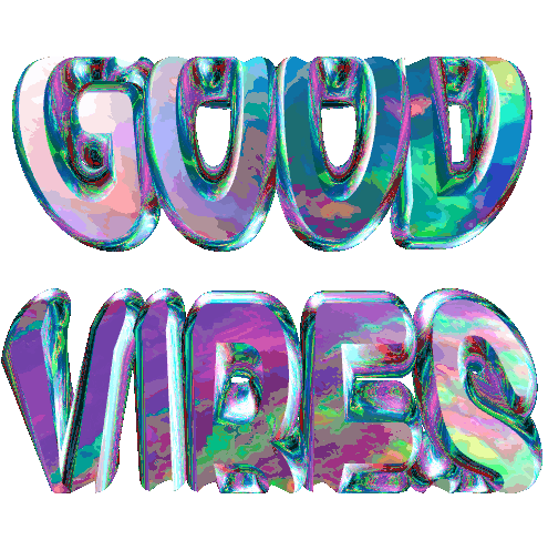 Good Vibes Trippy Sticker - Good Vibes Trippy Text Stickers