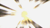 a cartoon character is surrounded by boxes and a light ring
