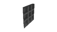 a 3d rendering of a shelf with a white background