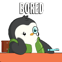 Bored Penguin Sticker - Bored Penguin Boring Stickers