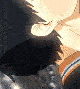 a close up of a person 's ear and neck in a anime .