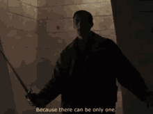 Because There Can Be Only One. GIF - Only One There Can Be Only One Methos GIFs