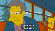 the simpsons pizza party pizza nelson muntz pizza time