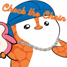 check the chain chain gang pudgy penguin pudgy iced out