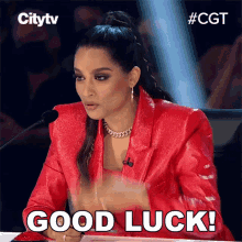 Good Luck Lilly Singh GIF - Good Luck Lilly Singh Canadas Got Talent GIFs