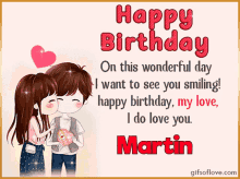 Happy Birthday Martin Wonderful Day GIF