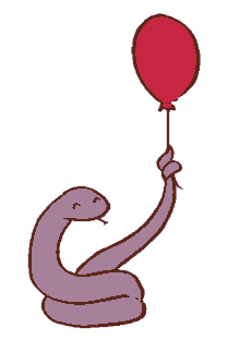 snake snek balloon happy mood
