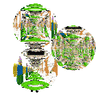 a colorful circle with a smiley face in the middle of it