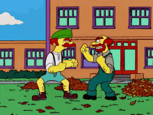 the simpsons groundskeeper willie willy fight loop