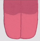 a cartoon cat is holding a pink item in its mouth