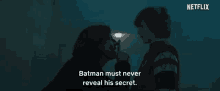 batman must never reveal his secret hush dont tell secret be quiet