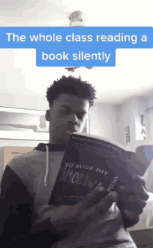 whole class reading a book s ilently random kid in the hall reading studying meme