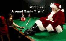 mary avina christmas billiard trick shot
