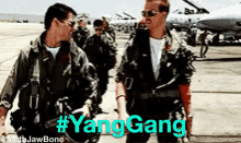 Yang Gang Top Gun GIF - Yang Gang Top Gun High Five GIFs