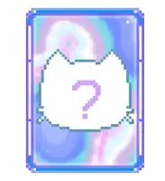 a pixel art image with a purple question mark