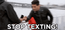Stop Texting GIF