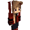 a minecraft character is wearing a red jacket and black pants .