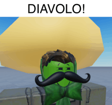a cartoon character with a mustache and a sombrero says diavolo
