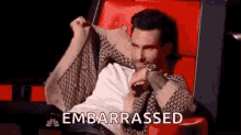 Adam Levine Embarrassed GIF - Adam Levine Embarrassed The Voice GIFs