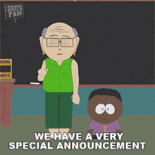 We Have A Very Special Announcement Mr Garrison GIF - We Have A Very Special Announcement Mr Garrison Janet Garrison GIFs