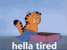 Garfield Insomnia GIF - Garfield Insomnia Tired GIFs