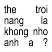 a white background with the words the roi nang la khong nho anh a written on it
