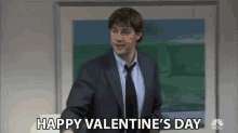 Happy Valentines Day Jim Halpert GIF - Happy Valentines Day Jim Halpert John Krasinski GIFs