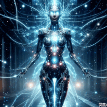 a picture of a robotic woman with pixiz written in the bottom right corner