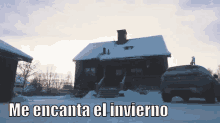 Casa Invernal Atardecer GIF - Casa Invierno Frio GIFs