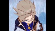 a close up of a cartoon character wearing a necklace