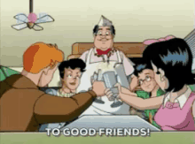 To Good Friends GIF - To Good Friends Toast Good Friends GIFs