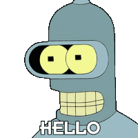 Hello Bender Sticker - Hello Bender Futurama Stickers