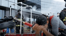 Freshen Up Cleaning GIF - Freshen Up Cleaning Fire Volunteer GIFs