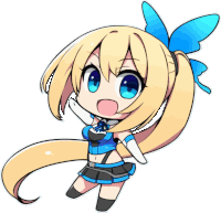 a little girl with blonde hair and blue eyes