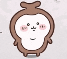 a cartoon of a monkey with a smiley face