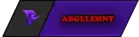 a purple banner with abgelehnt written in red