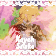 a drawing of a man with the words kayeh shake on it