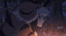 a cartoon drawing of a girl with a tiger hat on