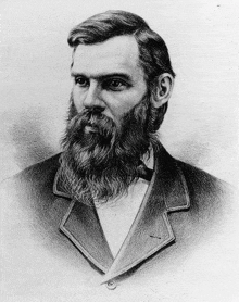 a drawing of a man with a beard in a suit