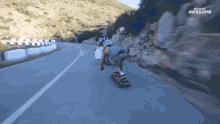 speeding downhill powerslide brake tandem