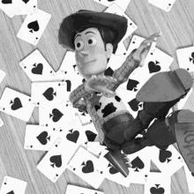 Black And White Woody GIF - Black And White Woody Cards GIFs