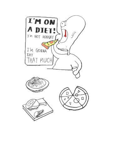 Diet Food Coma Sticker - Diet Food Coma Eating Stickers