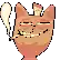 a pixel art of a cat smoking a cigarette with a speech bubble coming out of its mouth .