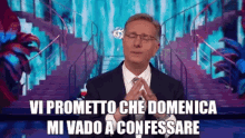 Paolo Bonolis Prometto GIF - Paolo Bonolis Prometto Vi Prometto Che Domenica Mi Vado A Confessare GIFs
