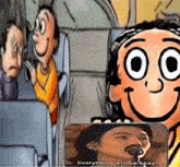 a cartoon character is holding a cell phone with a picture of a woman on it and says everything will be okay .
