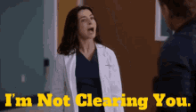 Greys Anatomy Amelia Shepherd GIF - Greys Anatomy Amelia Shepherd Im Not Clearing You GIFs