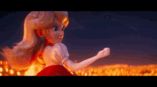 Mario Movie Peach GIF - Mario Movie Peach Fire GIFs